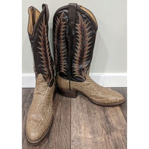 Tony Lama Exotic Elephant Western Cowboy Boots 8.5